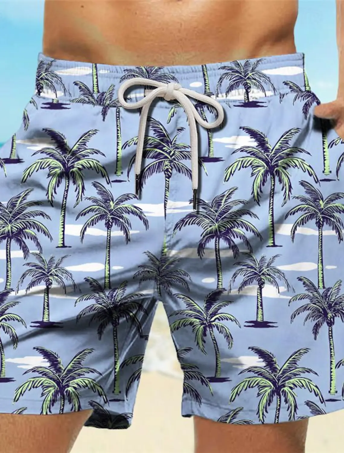 Trunk Breathable Men - Tropikal Palmiye Ağacı 3D Baskılı Erkek