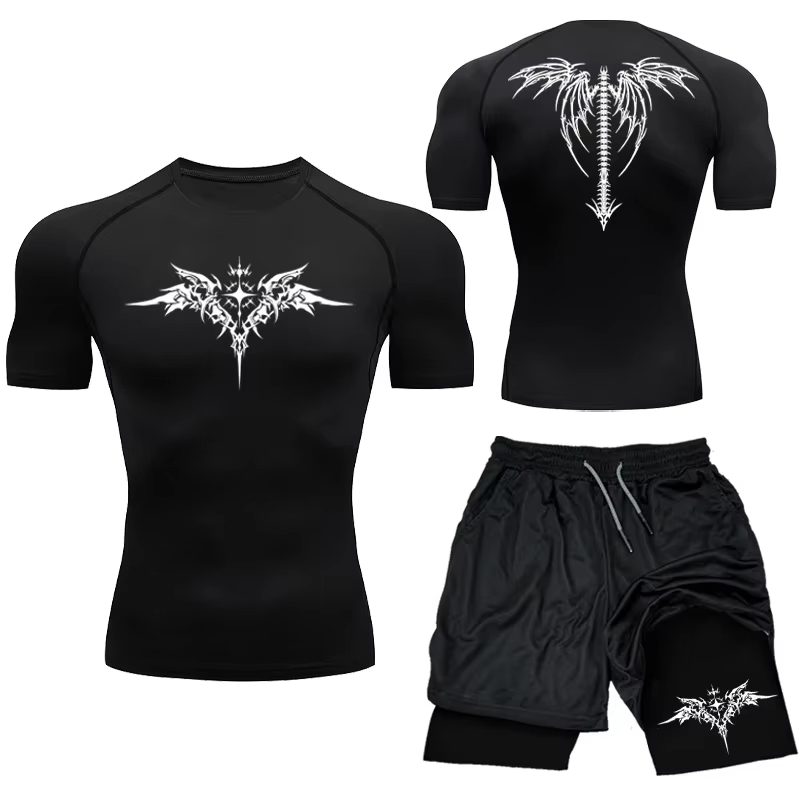 Compression Shorts Athletes - Yeni Erkek MMA Sıkıştırma Atletik Seti