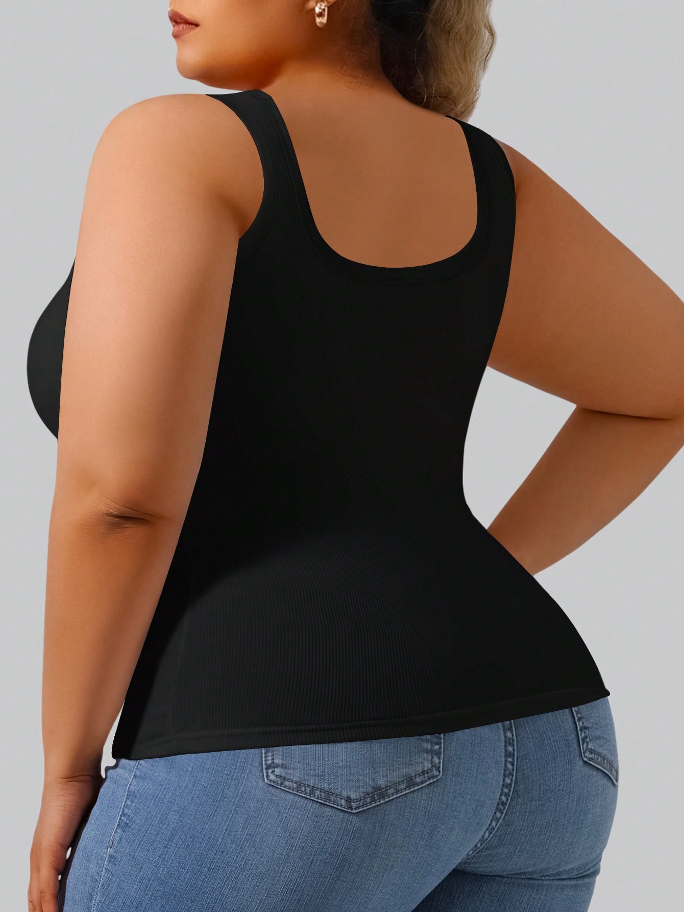 Büyük Beden Kadın Yüksek Esnek - Tank Top Ribbed incelemesi ve fiyatı
