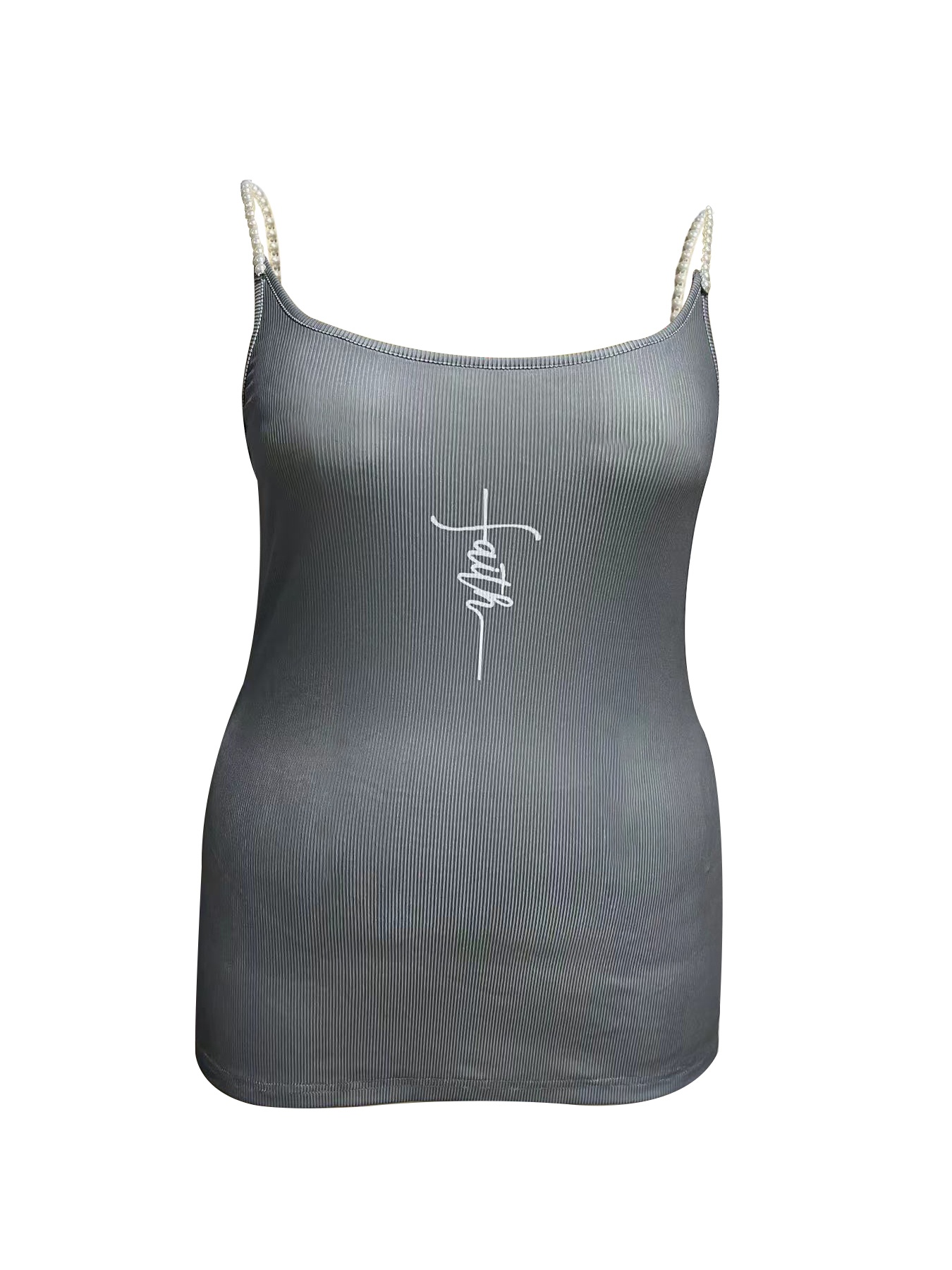 Büyük Beden Kare Yaka İnci Ask - Tank Top Ribbed incelemesi ve fiyatı